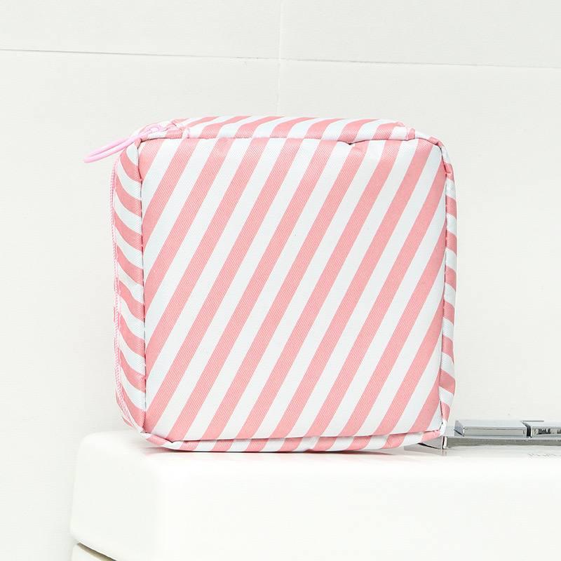 Organizer for storing pads, tampons (PINK WITH WHITE)