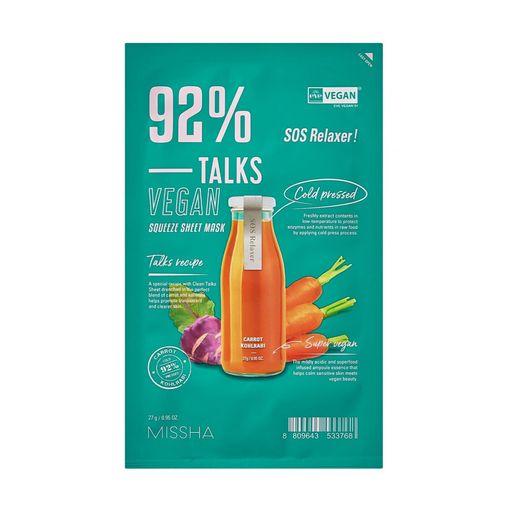 Missha Talks Vegan Squeeze Sheet Mask SOS Relaxer, 27g