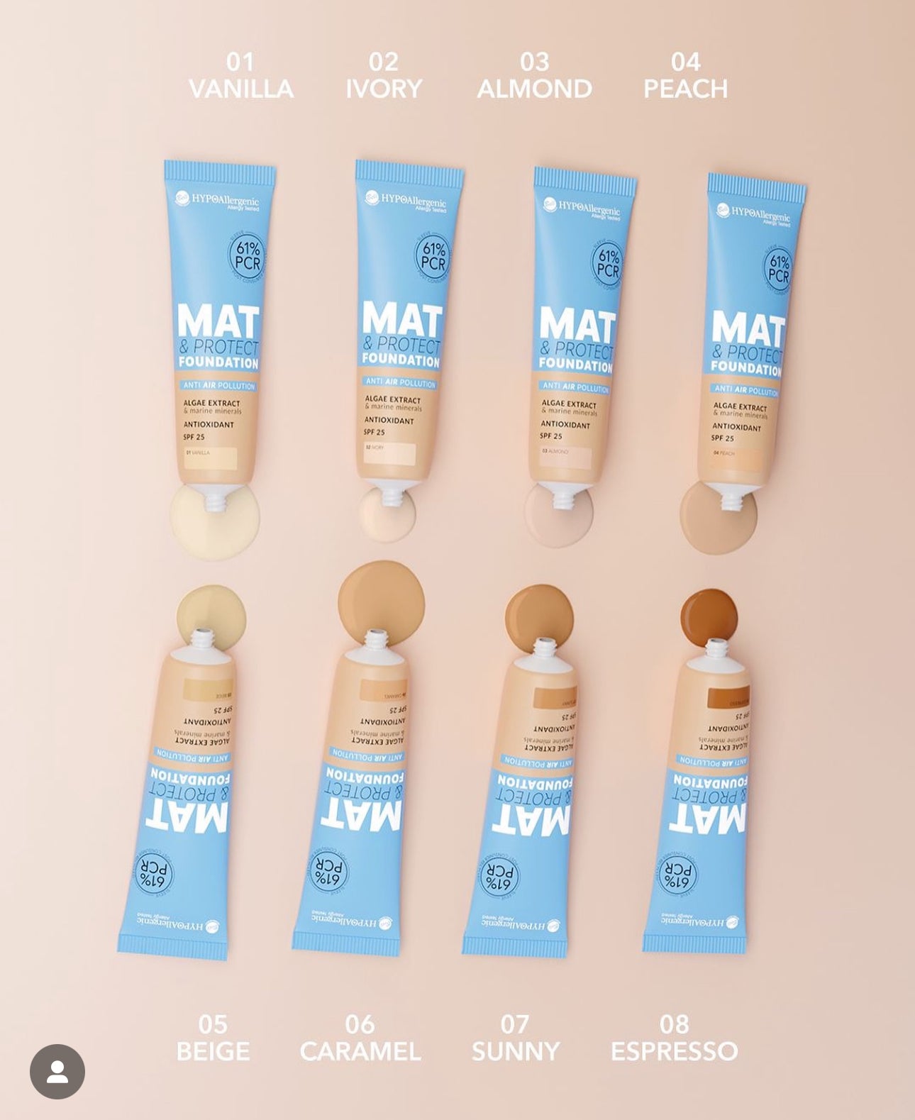 Bell HypoAllergenic Matujący podkład kryjący Mat & Protect SPF 25, 03 - Almond