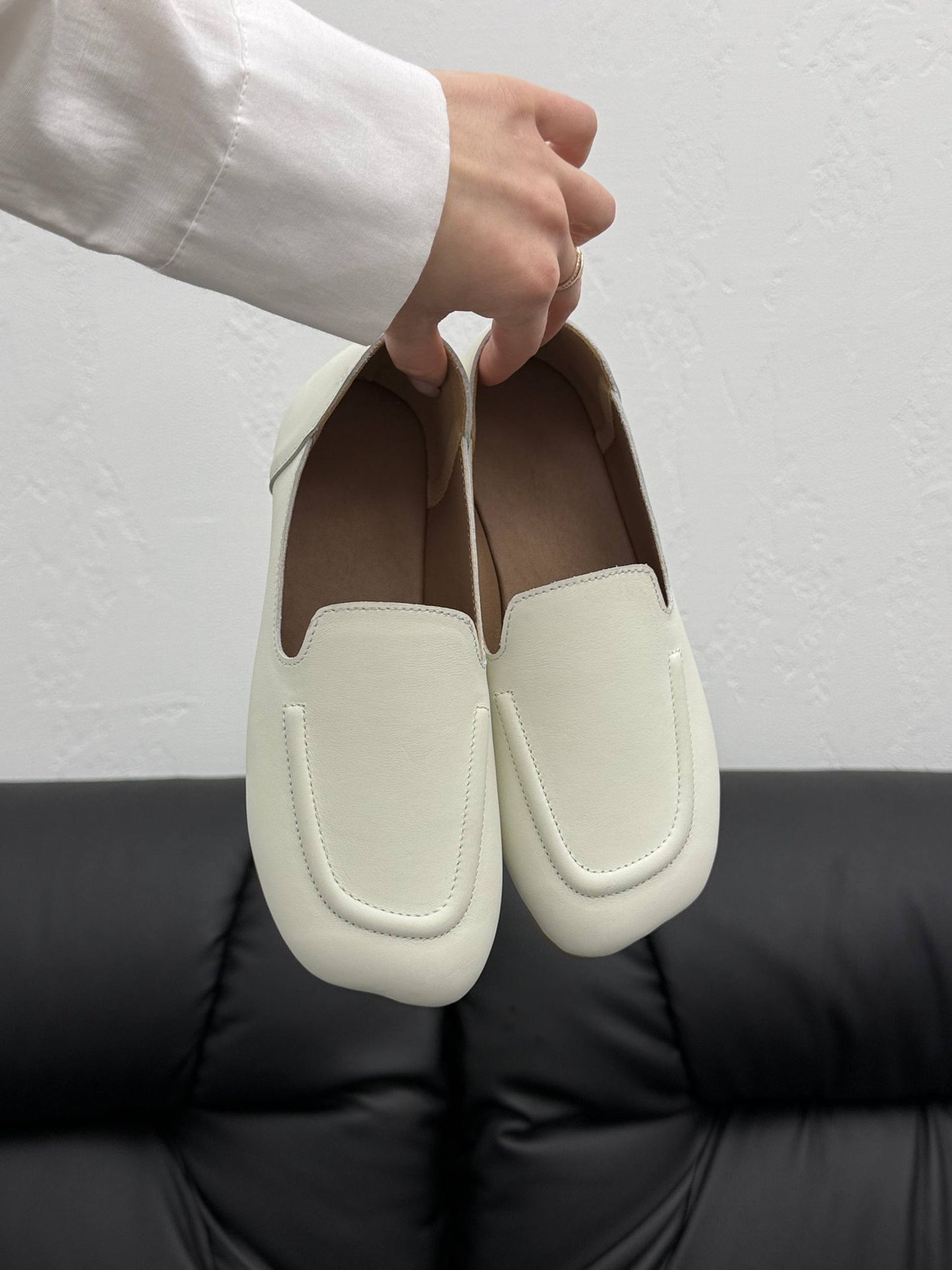 Анатомічні лофери barefoot ™️ NikArt, світлий бежевий |