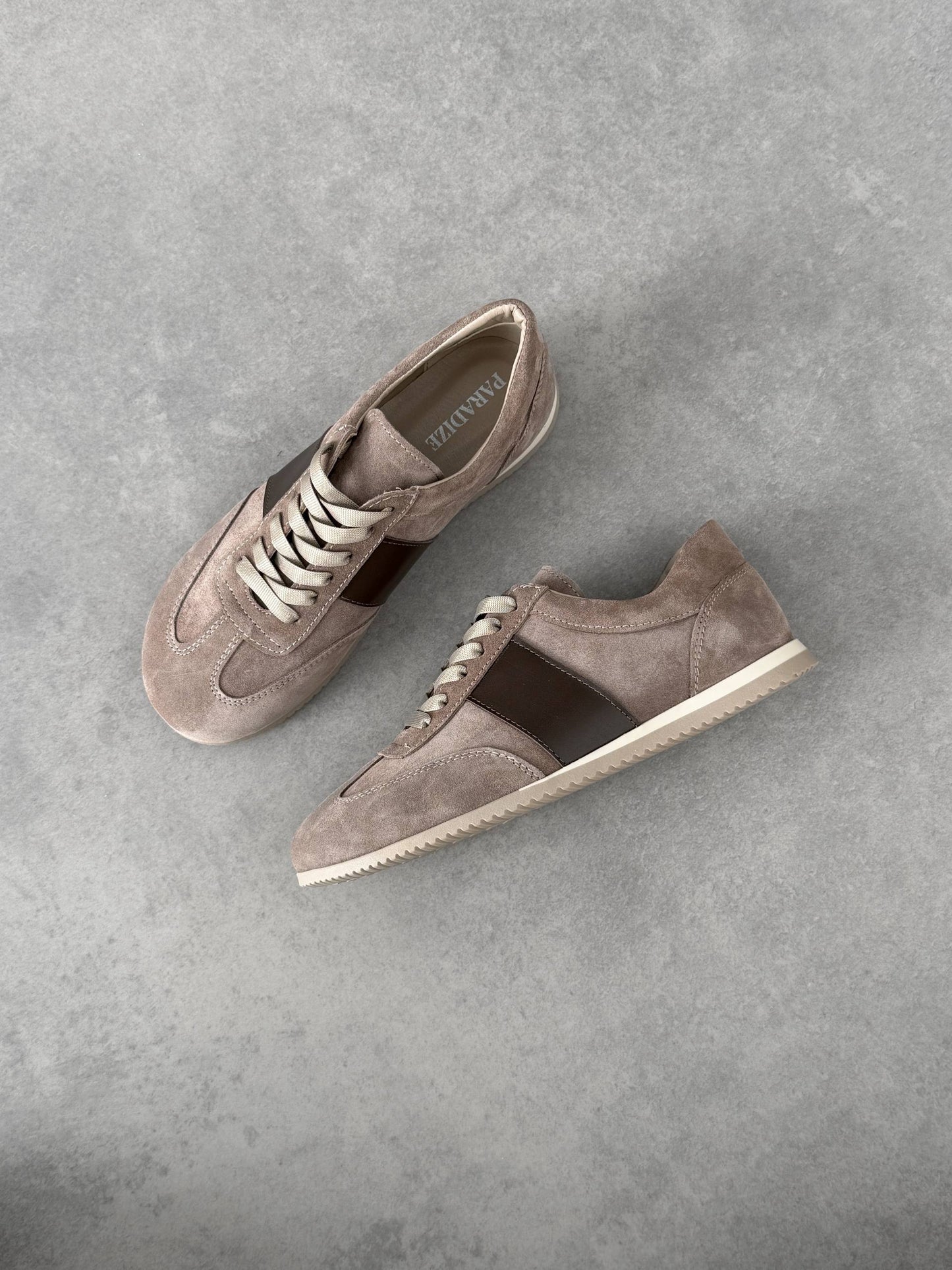 Modern sneakers, brown