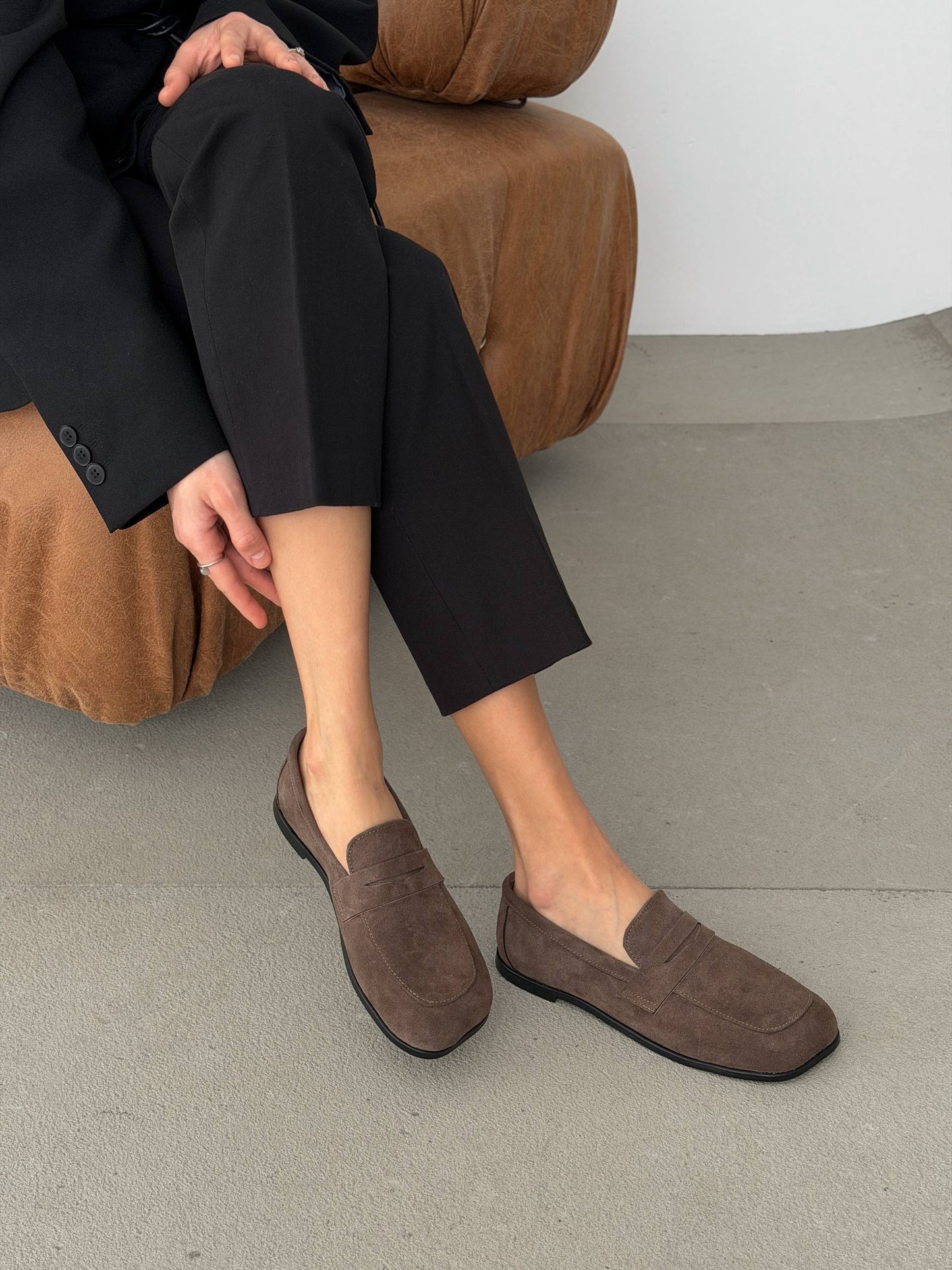 Anatomical barefoot loafers ™️ NikArt, brown suede