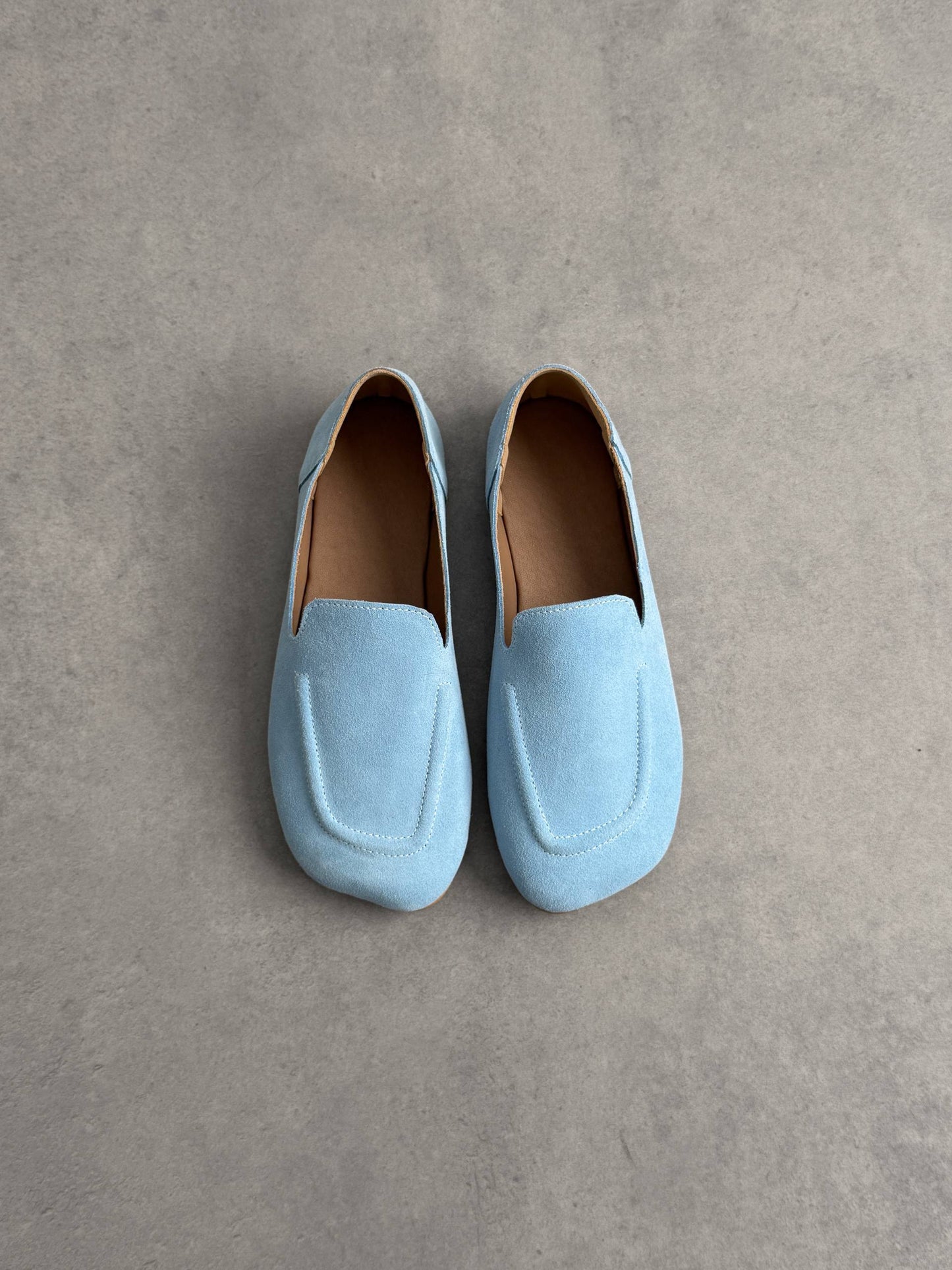 Anatomical barefoot loafers ™️ NikArt, light blue