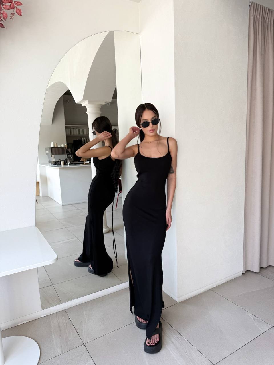 Skims-style dress with lace-up cutouts – Adler Store
