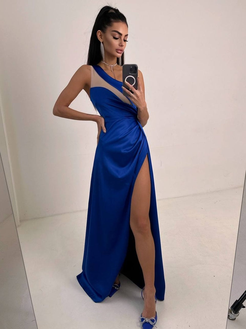 Атласна сукня максі