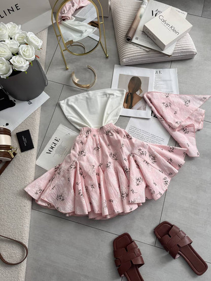 3-piece set (bandeau top, skirt, and headscarf)