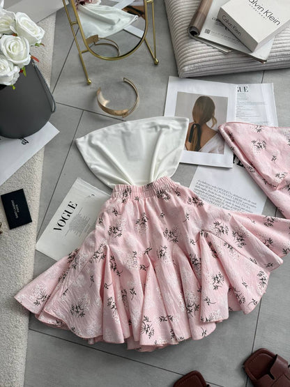 3-piece set (bandeau top, skirt, and headscarf)