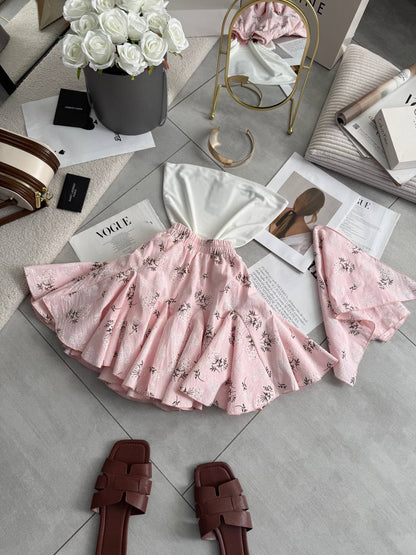 3-piece set (bandeau top, skirt, and headscarf)
