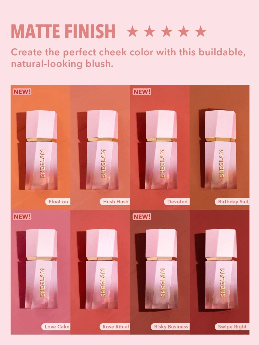 Рідкі рум'яна COLOR BLOOM LIQUID BLUSH MATTE FINISH-SWIPE RIGHT | SHEGLAM