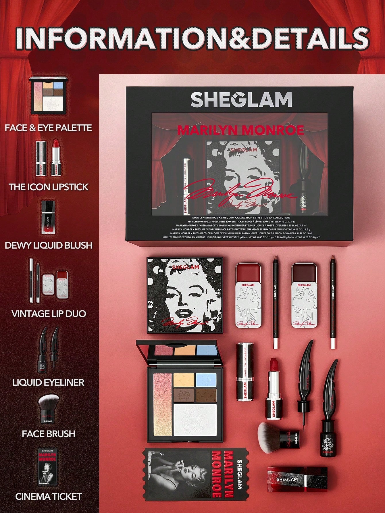 MARILYN MONROE X SHEGLAM COLLECTION SET