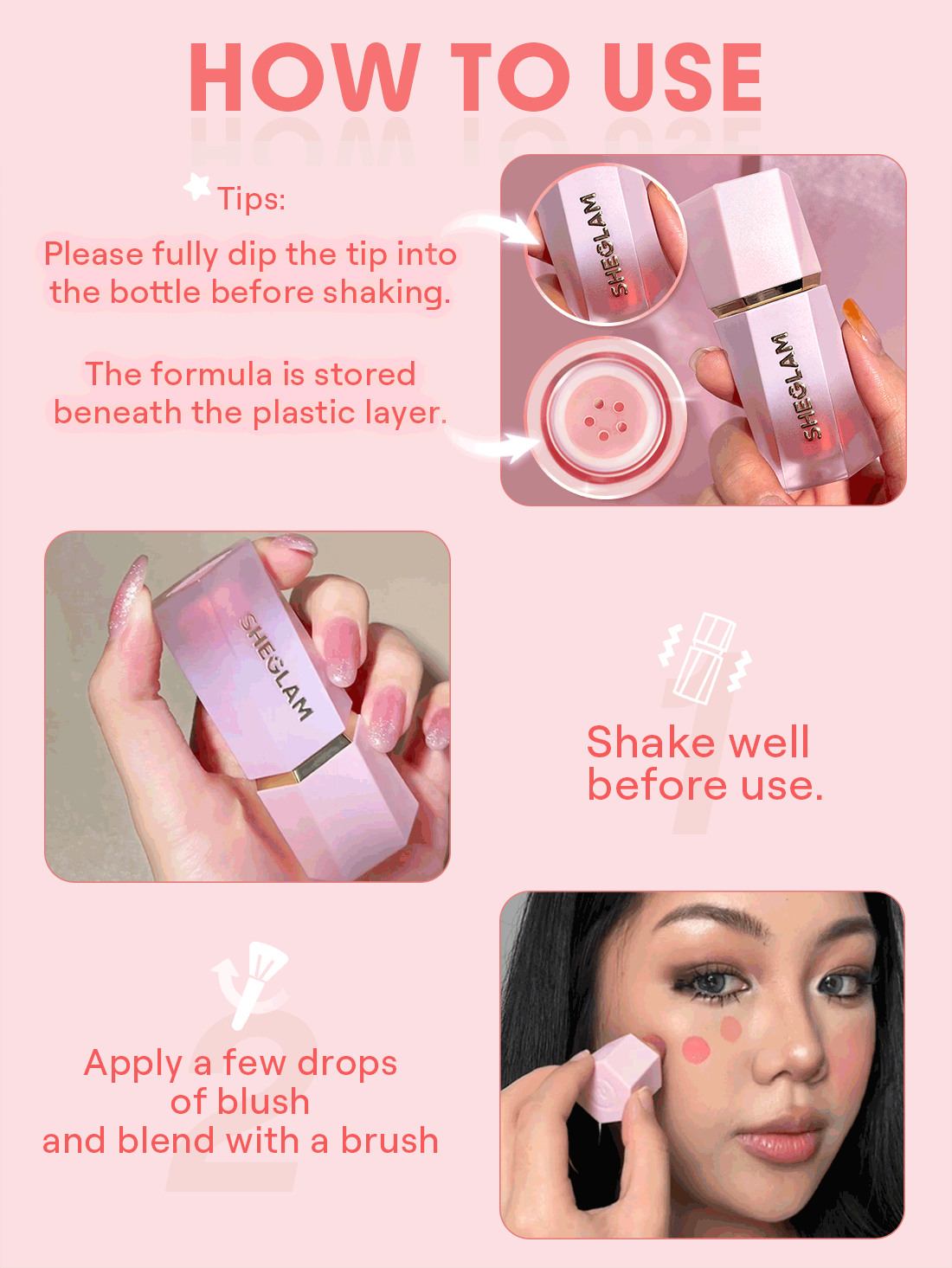 Рідкі рум'яна COLOR BLOOM LIQUID BLUSH MATTE FINISH-SWIPE RIGHT | SHEGLAM