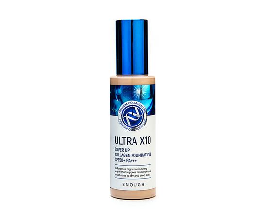 Nawilżający podkład kryjący (21 odcieni) Enough Ultra X10 Cover Up Collagen Foundation SPF50+ PA +++