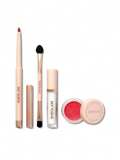 Набір для губ з гліттером - Sheglam lip dazzler glitter kit (RED CARPET)