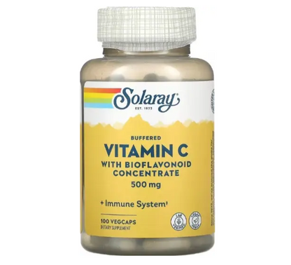 Witamina C z bioflawonoidami Solaray Vitamin C with Bioflavonoid Concentrate 500 mg (100 kapsułek)