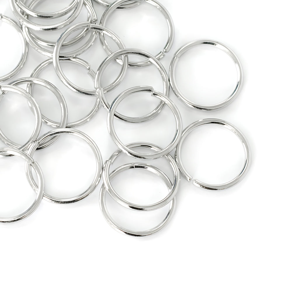 Silver-colored Hair Rings, 30 pieces (Hair Piercing)