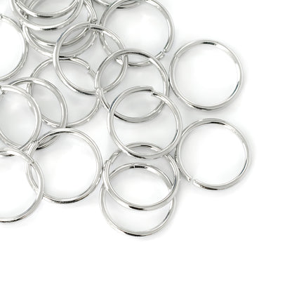 Silver-colored Hair Rings, 30 pieces (Hair Piercing)