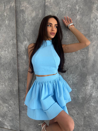 Suit (crop top + skirt)