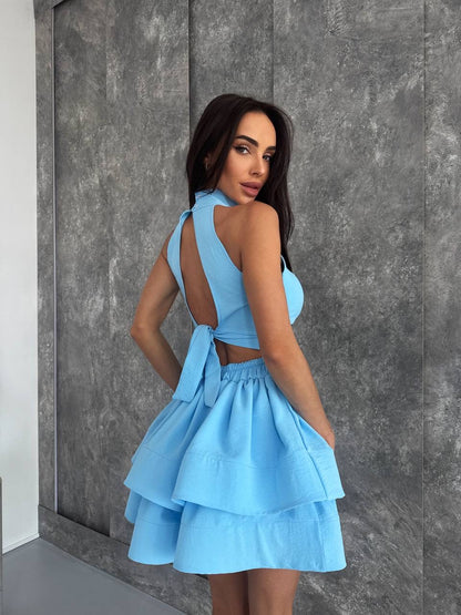 Suit (crop top + skirt)