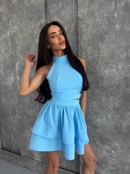 Suit (crop top + skirt)