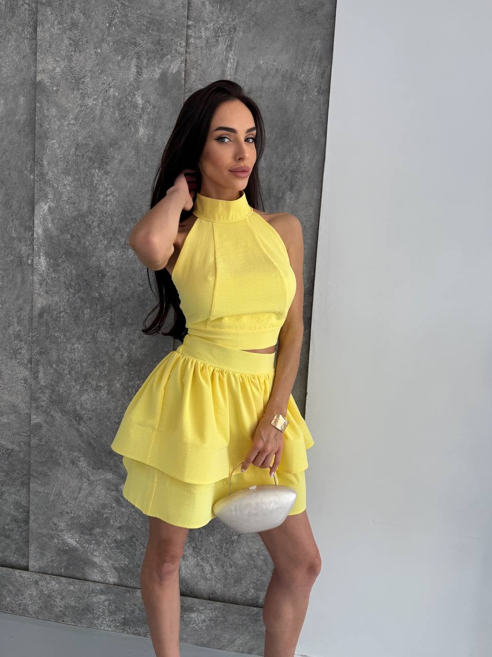 Suit (crop top + skirt)