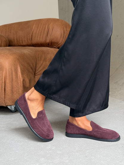 Анатомічні лофери barefoot  ™️ NikArt, бордовий