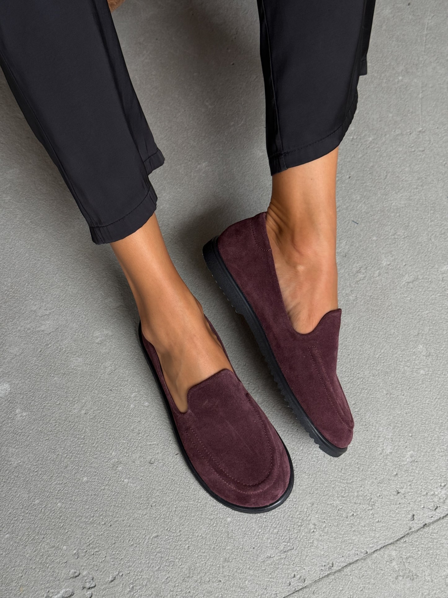 Анатомічні лофери barefoot  ™️ NikArt, бордовий