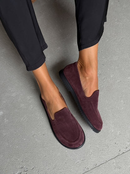 Анатомічні лофери barefoot  ™️ NikArt, бордовий