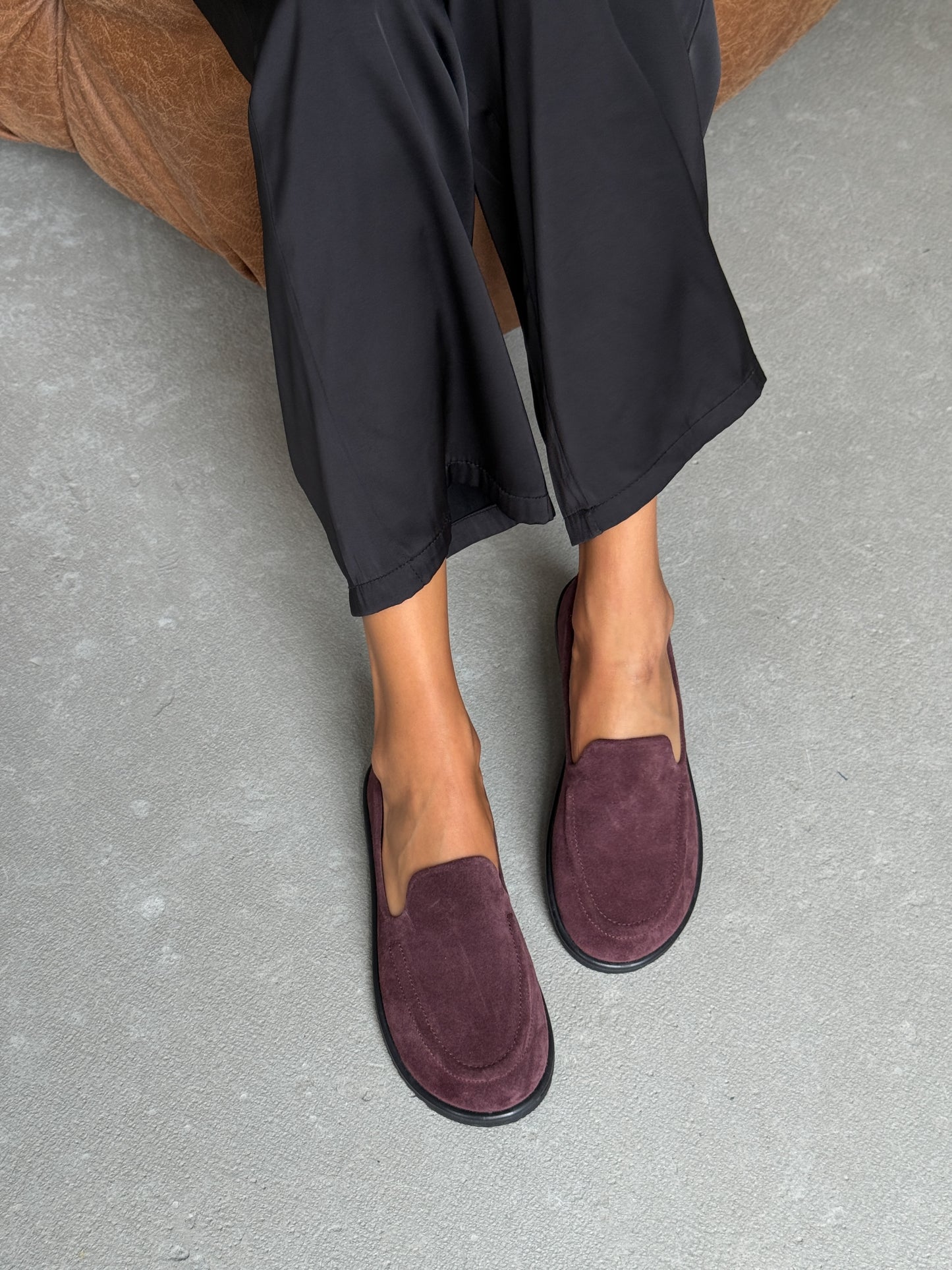 Анатомічні лофери barefoot  ™️ NikArt, бордовий