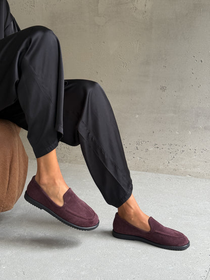 Анатомічні лофери barefoot  ™️ NikArt, бордовий
