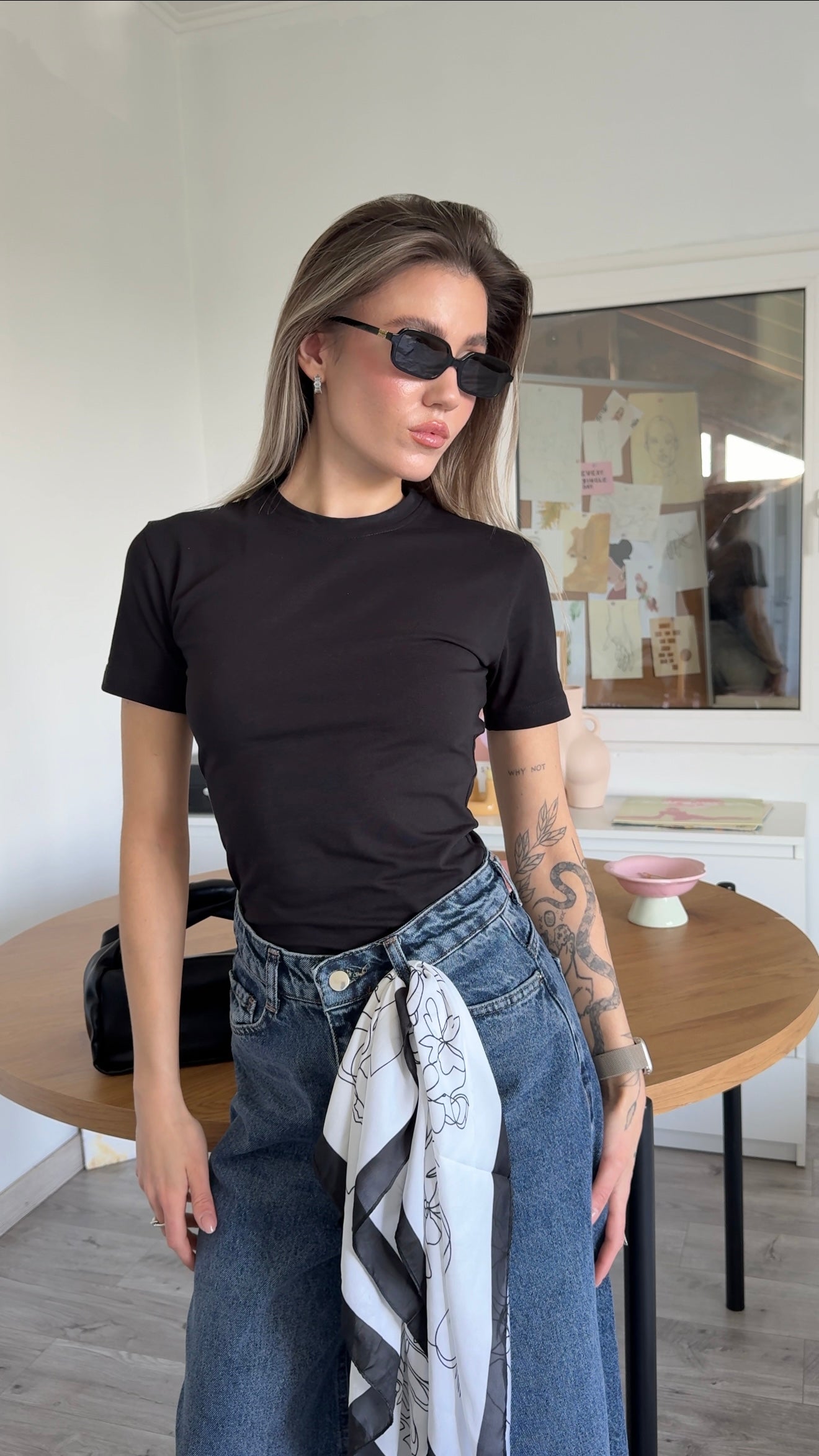 Fitted T-shirt skim