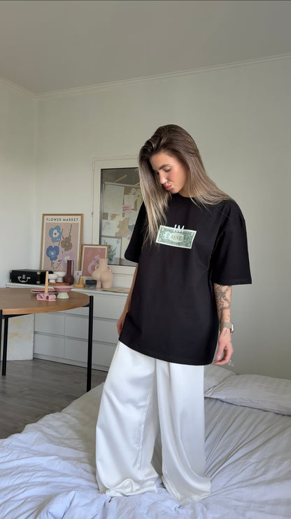 Oversized T-shirt with "money" print