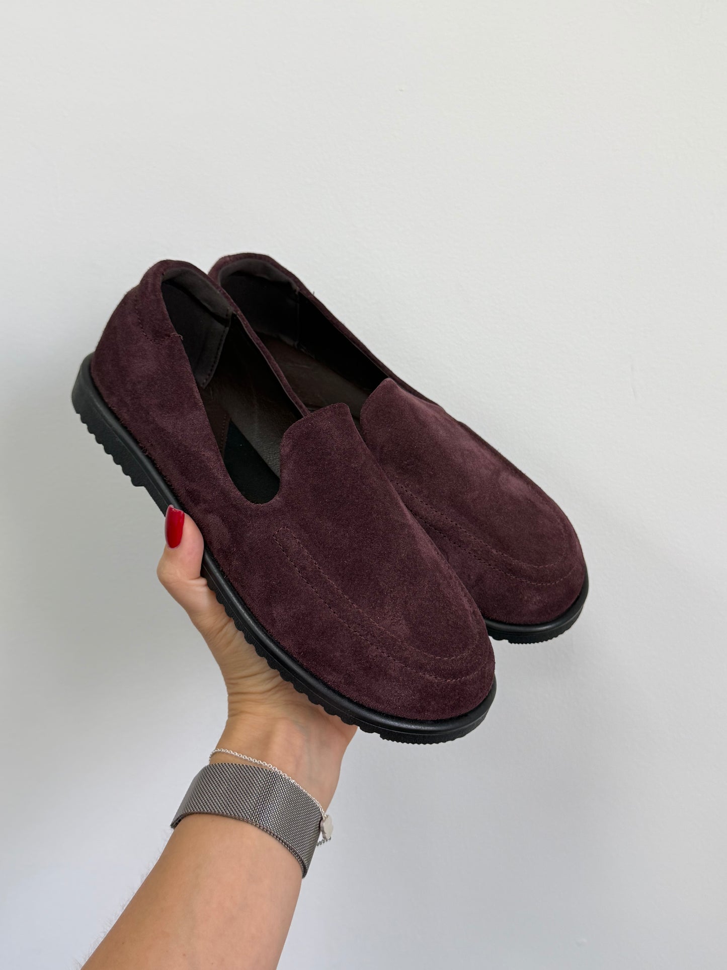 Анатомічні лофери barefoot  ™️ NikArt, бордовий