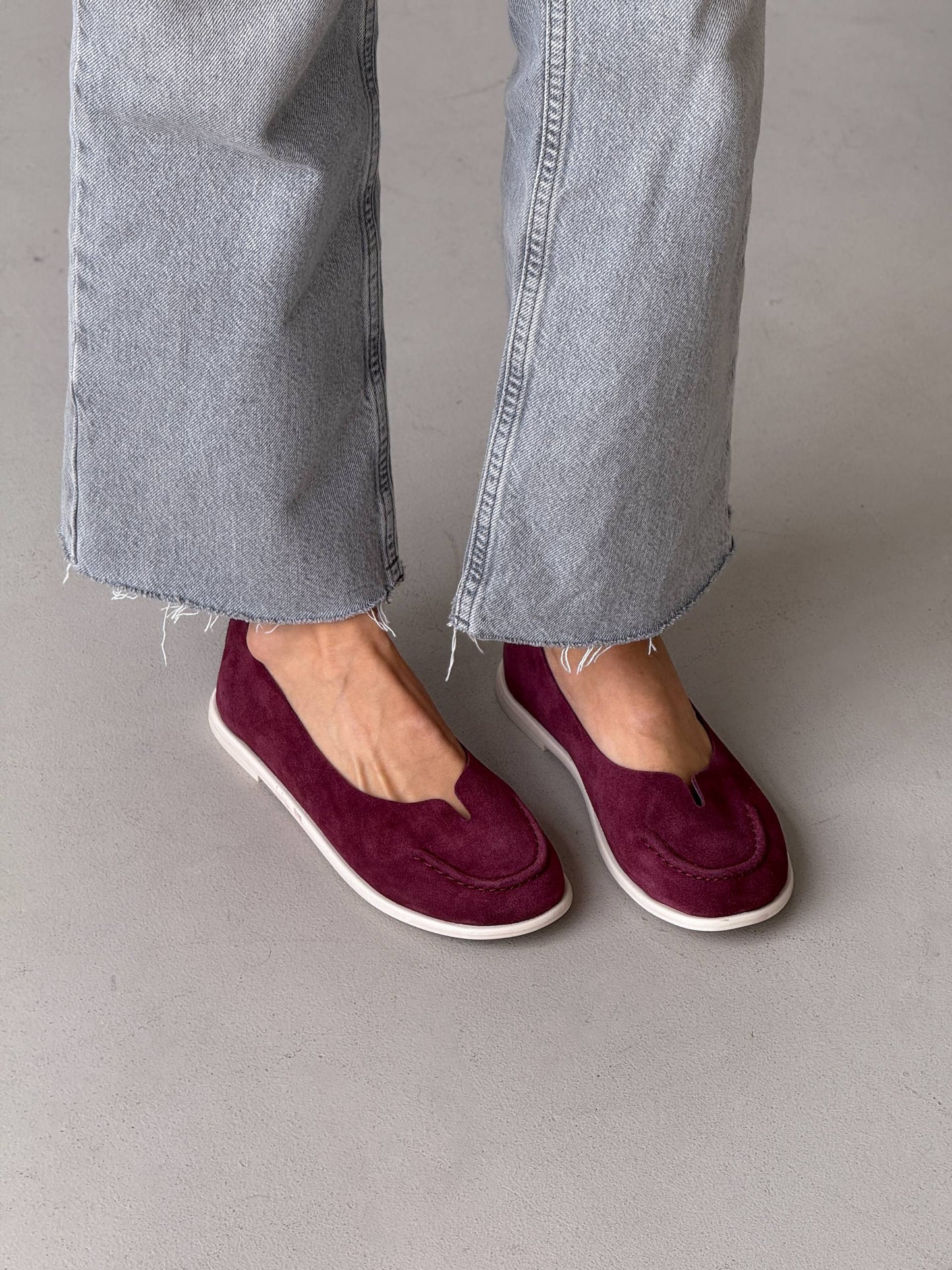 Неймовірно м'які балетки barefoot, бордовий