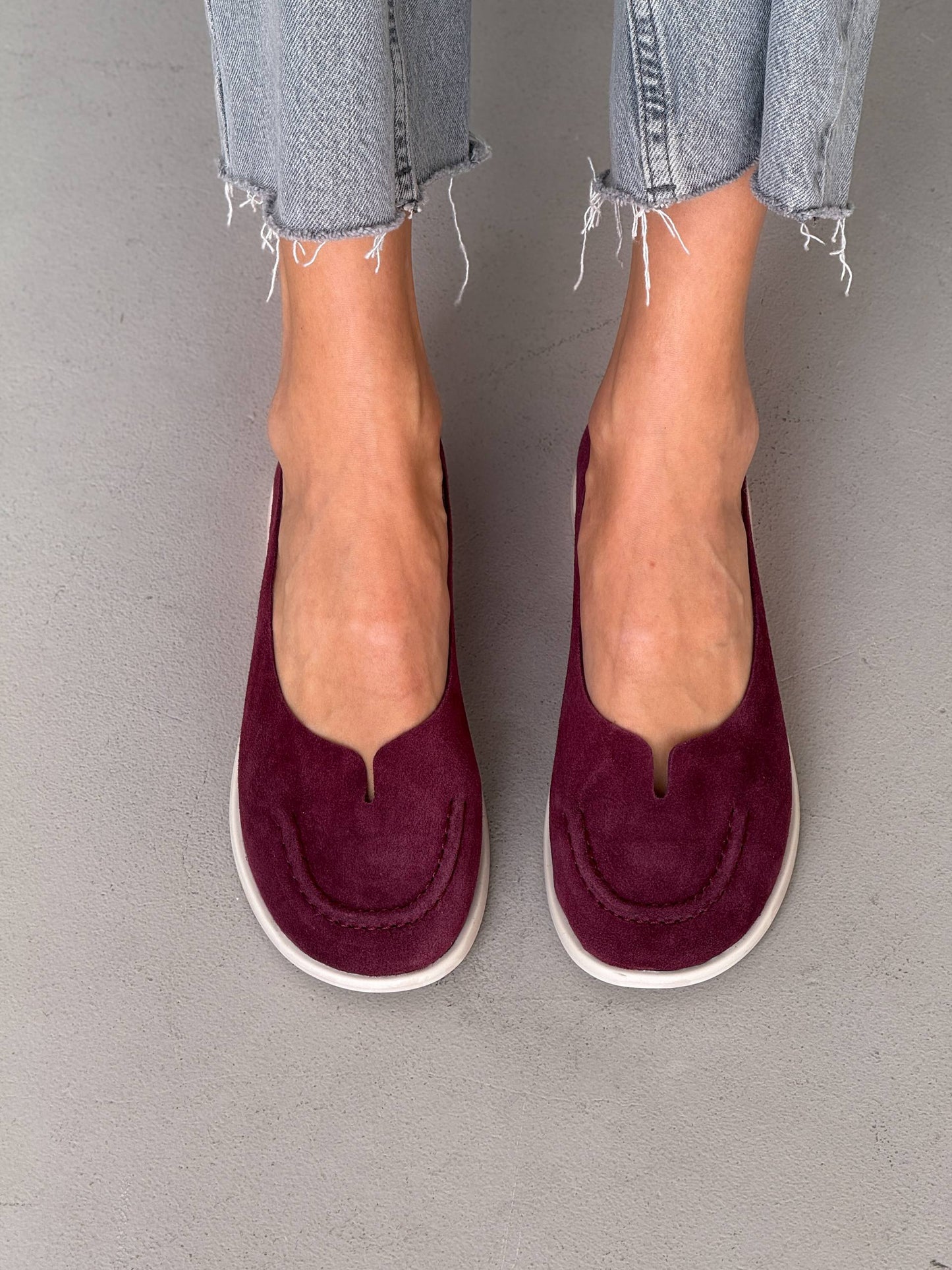 Неймовірно м'які балетки barefoot, бордовий