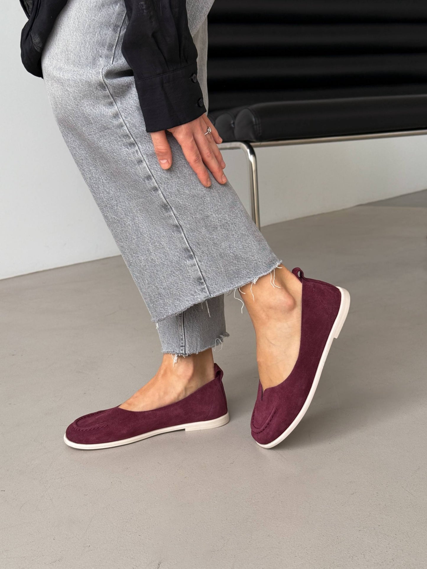 Неймовірно м'які балетки barefoot, бордовий