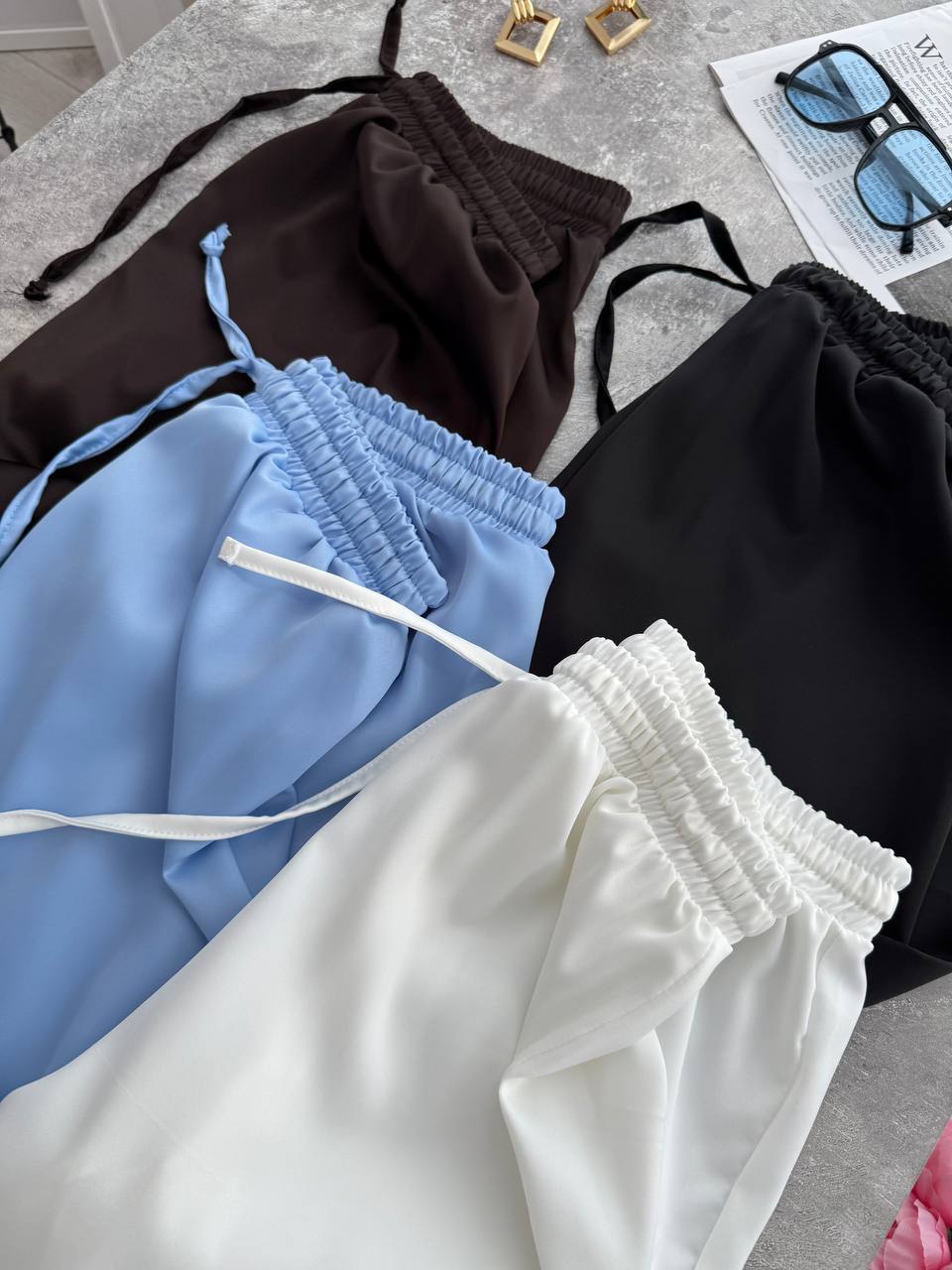 Silk trousers