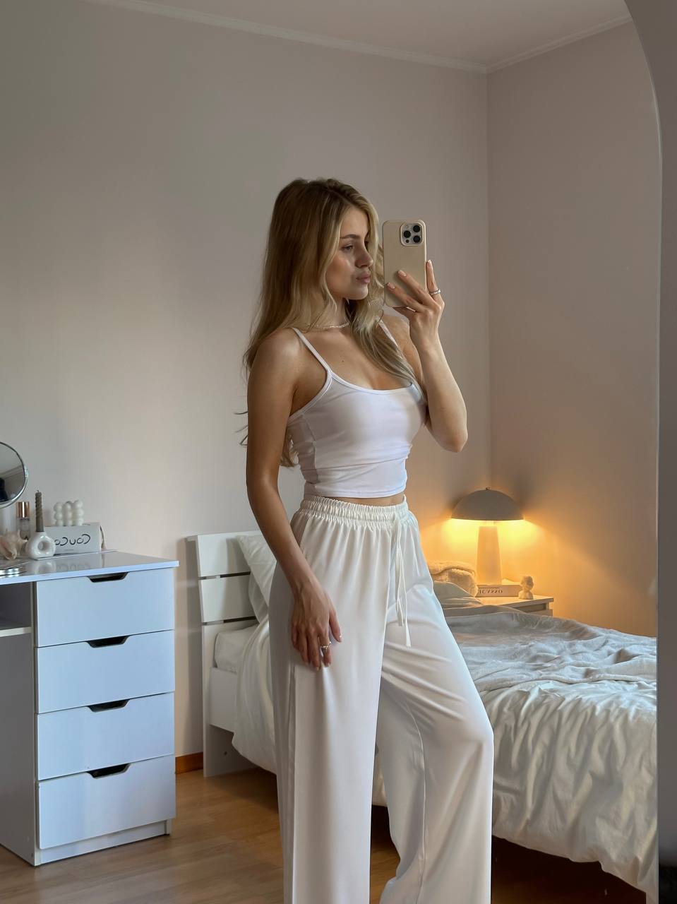 Silk trousers