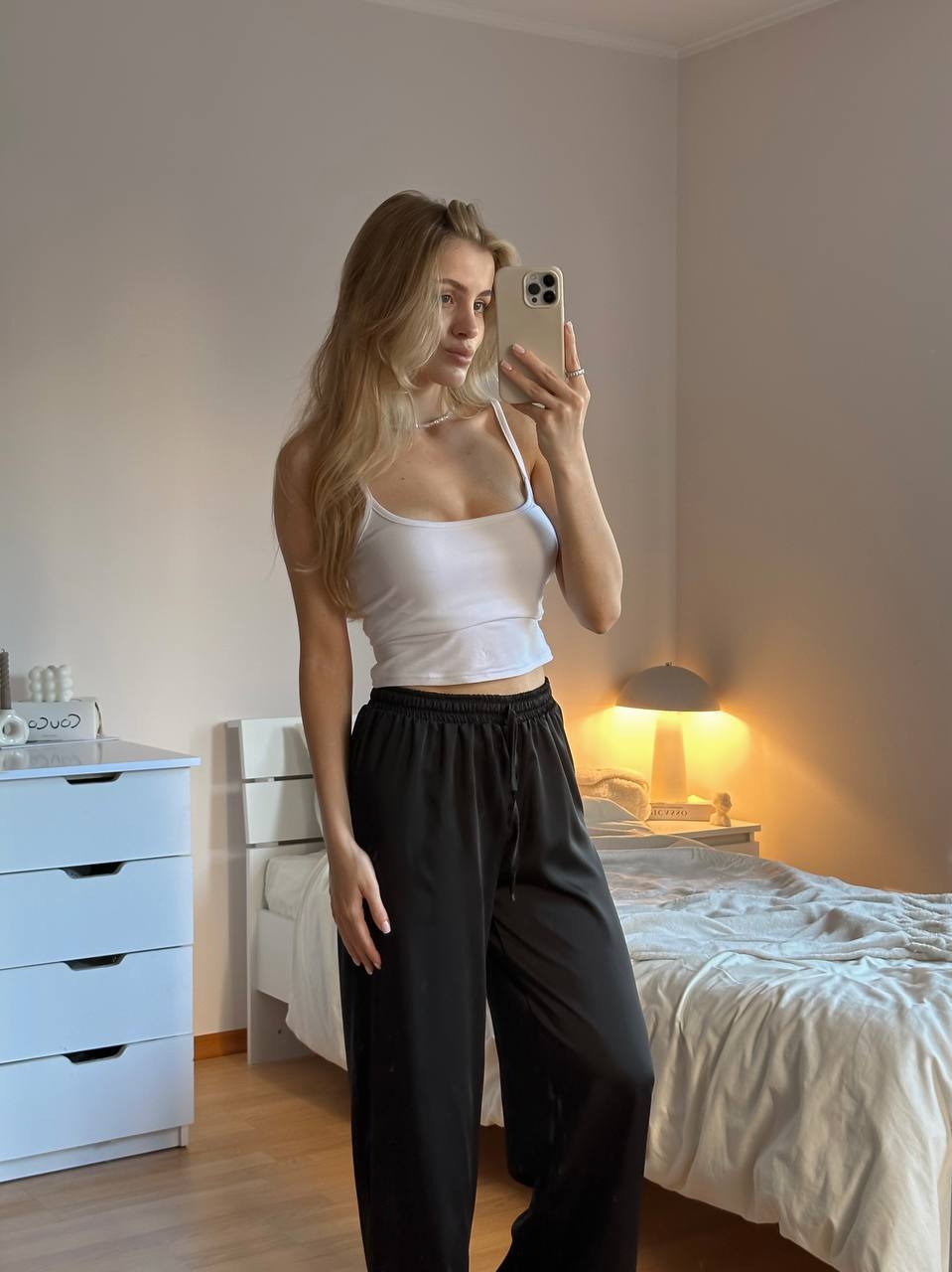 Silk trousers