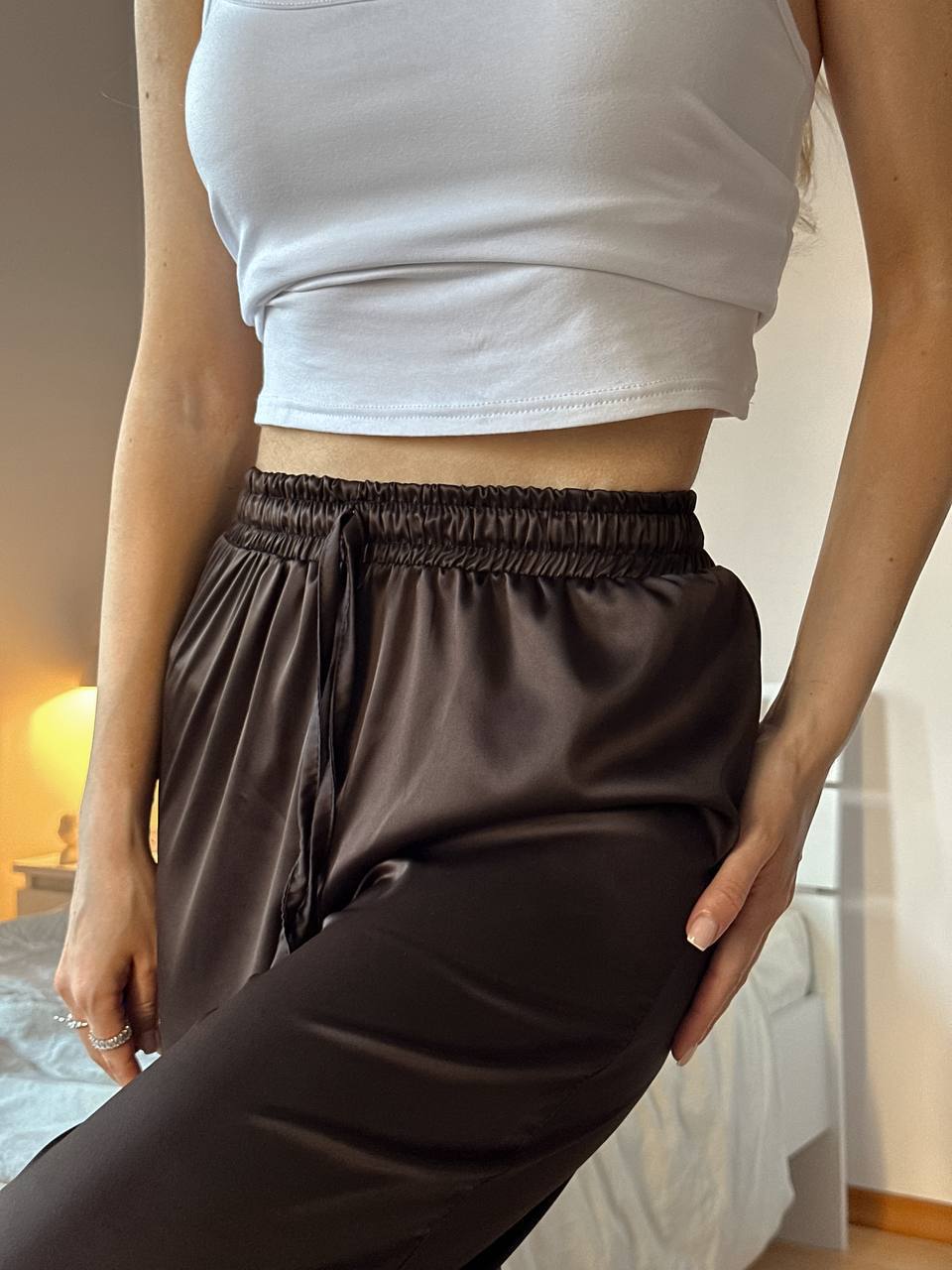 Silk trousers