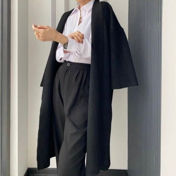 Black cardigan