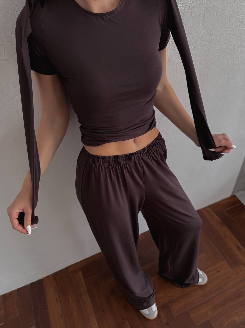 Lightweight three-piece suit (trousers, long sleeve top, t-shirt)