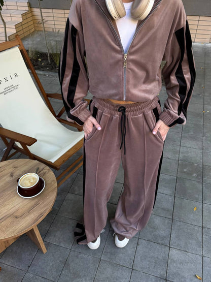 Welur i pluszowy dres