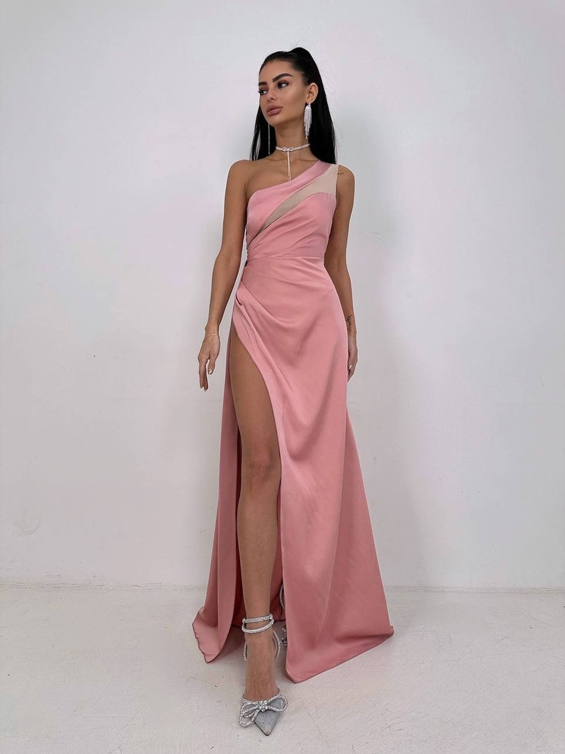 Атласна сукня максі