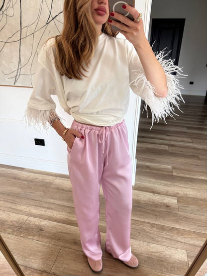 Футболка oversize з акцентними рукавами