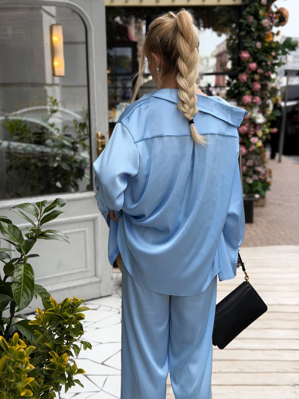 Silk chiffon suit