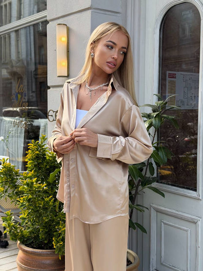 Silk chiffon suit