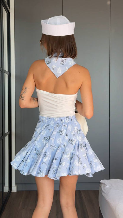 3-piece set (bandeau top, skirt, and headscarf)