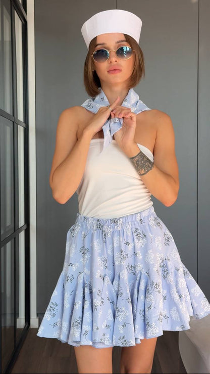 3-piece set (bandeau top, skirt, and headscarf)