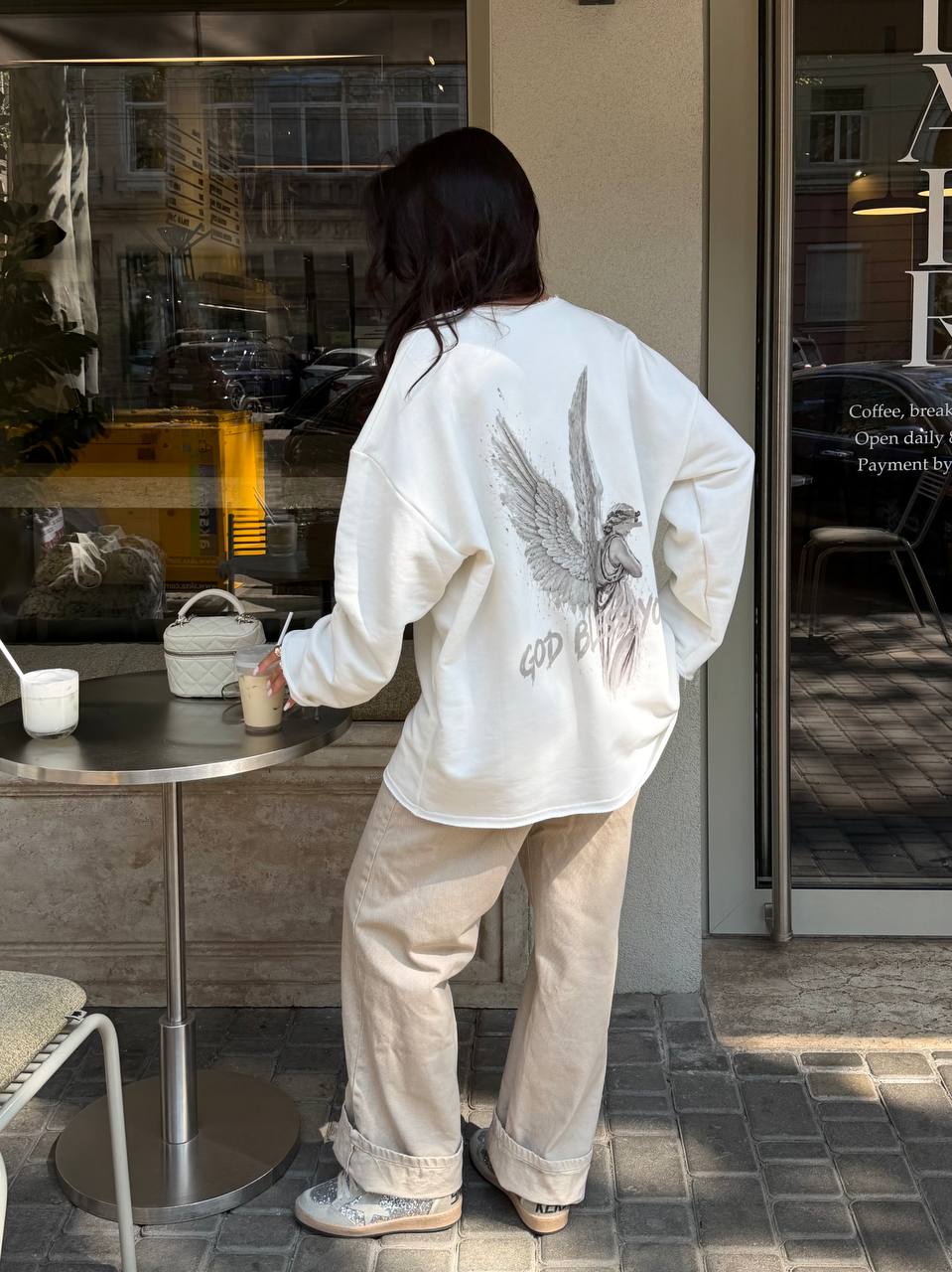 "GOD BLESS YOU" long-sleeve shirt