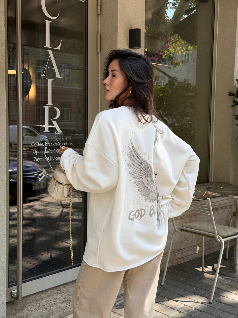 "GOD BLESS YOU" long-sleeve shirt